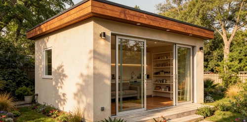 ADU Made Right compact ADU home with sliding glass doors and outdoor living space in Los Angeles